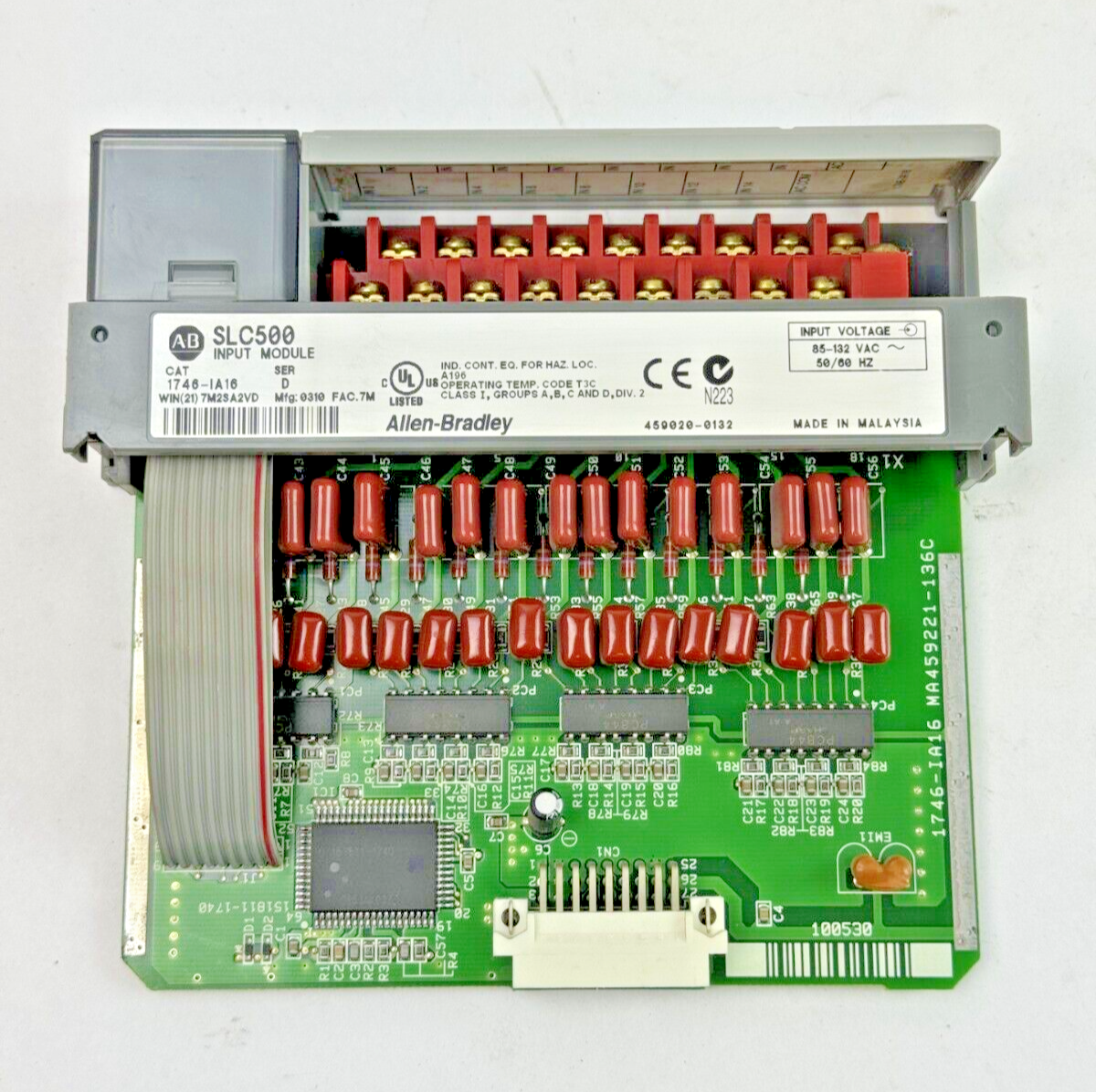 ALLEN-BRADLEY - 1746-IA16 SER. D - SLC 500 INPUT MODULE 85-132 VAC, 50/60 Hz