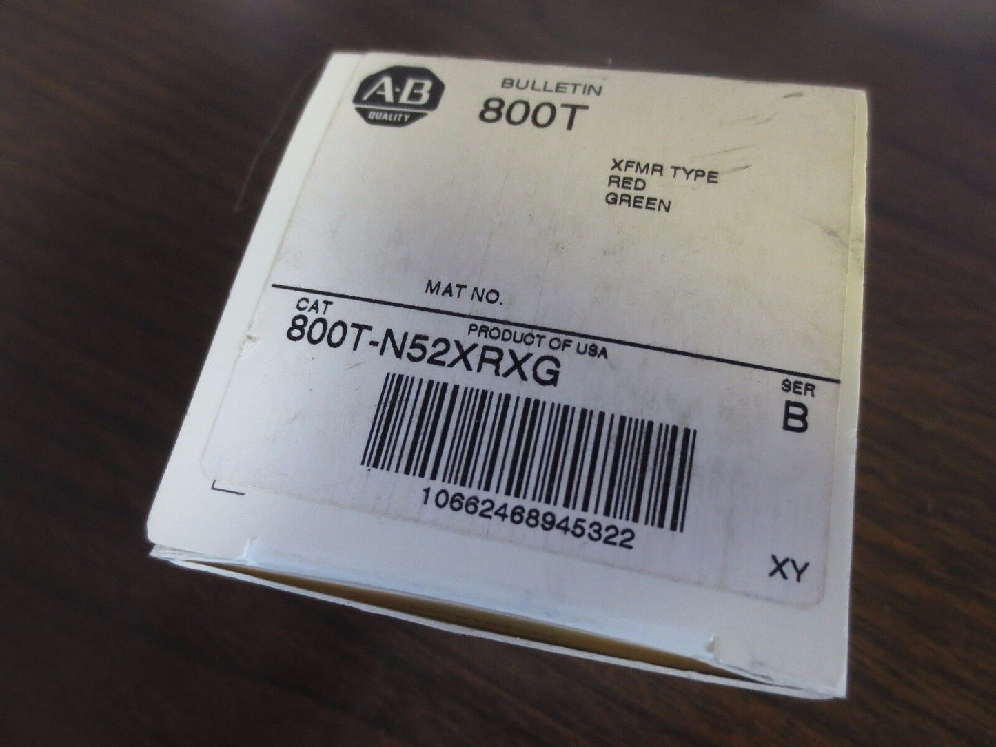 ALLEN-BRADLEY 800T-N52XRXG - XFMR 30mm CLUSTER PILOT LIGHT CAP - NEW SURPLUS