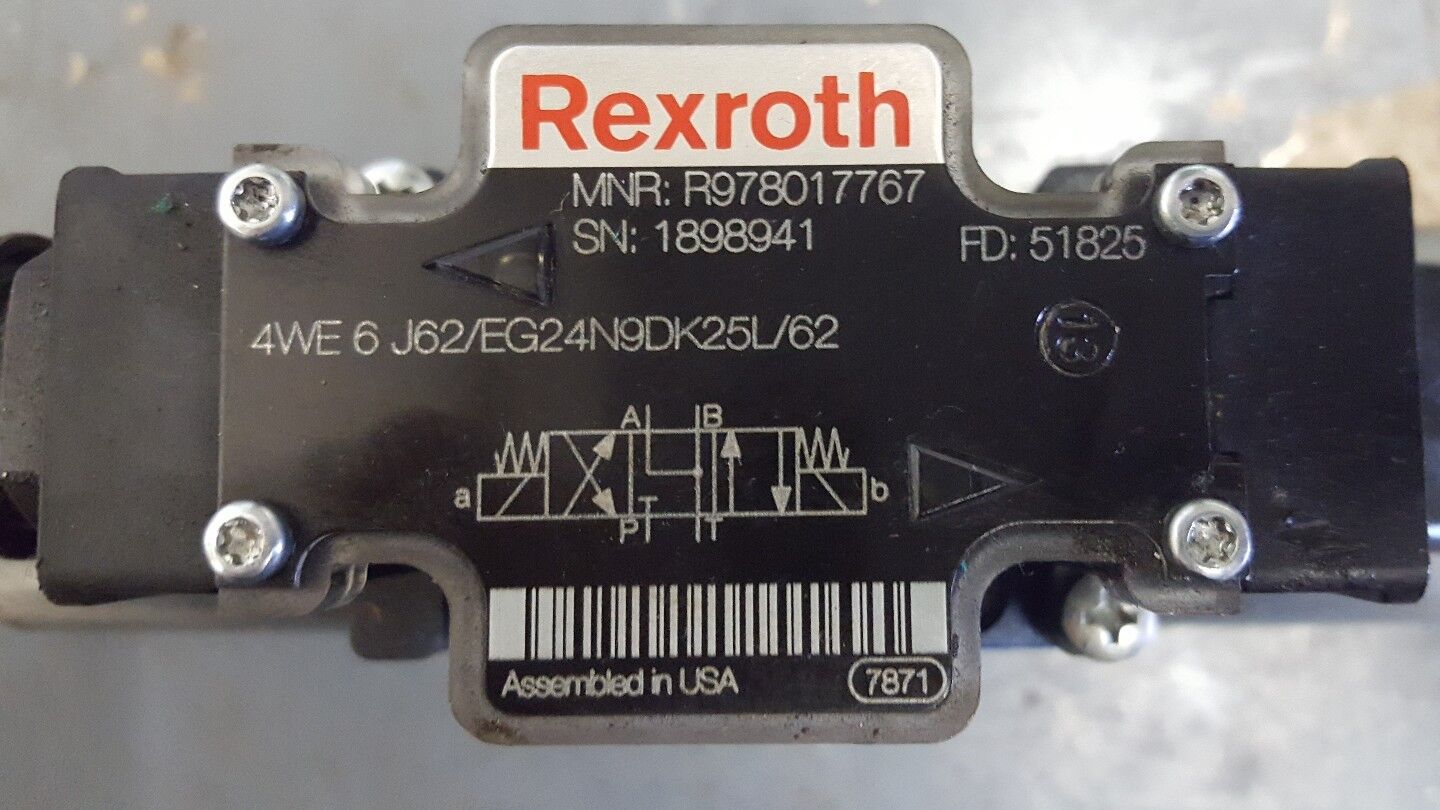 REXROTH HYDRAULIC SOLENOID VALVE 4WE6J62/EG24N9DK25L/62 105033