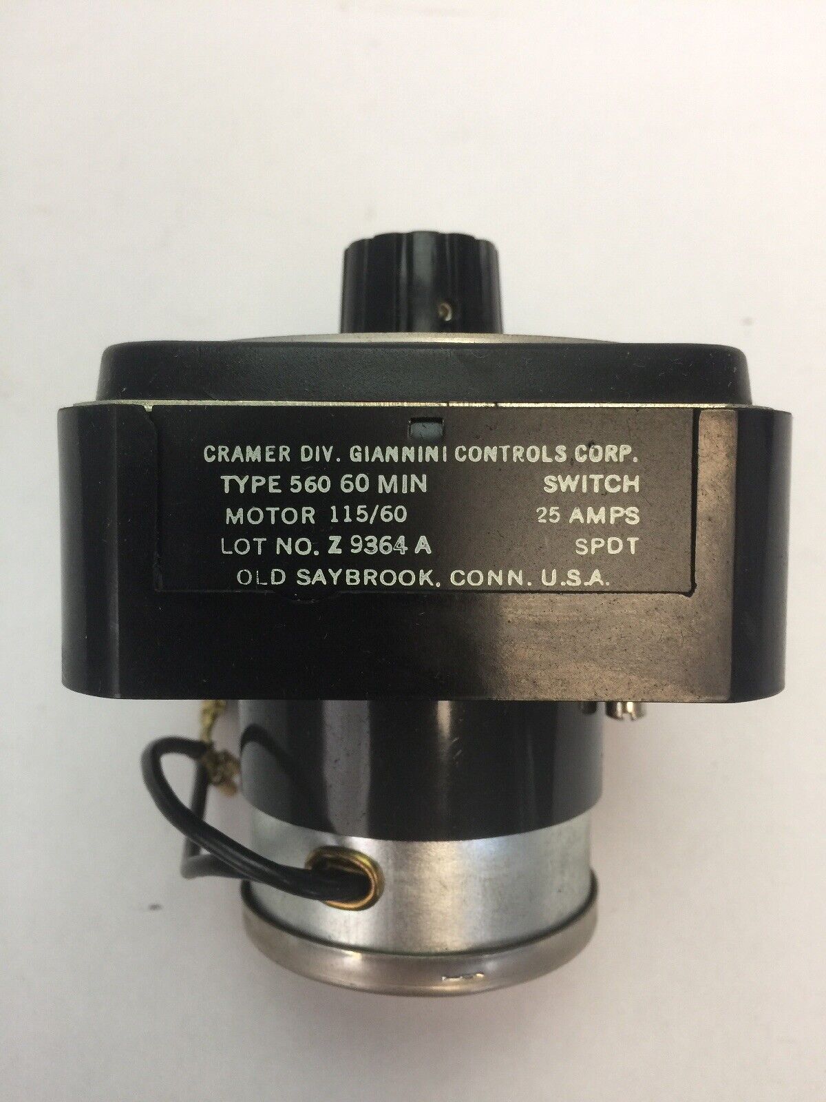 CRAMER 560AN100-A0008A CYCLING TIMER RATING 115/60 TIME RANGE 60 MIN 25 AMPS