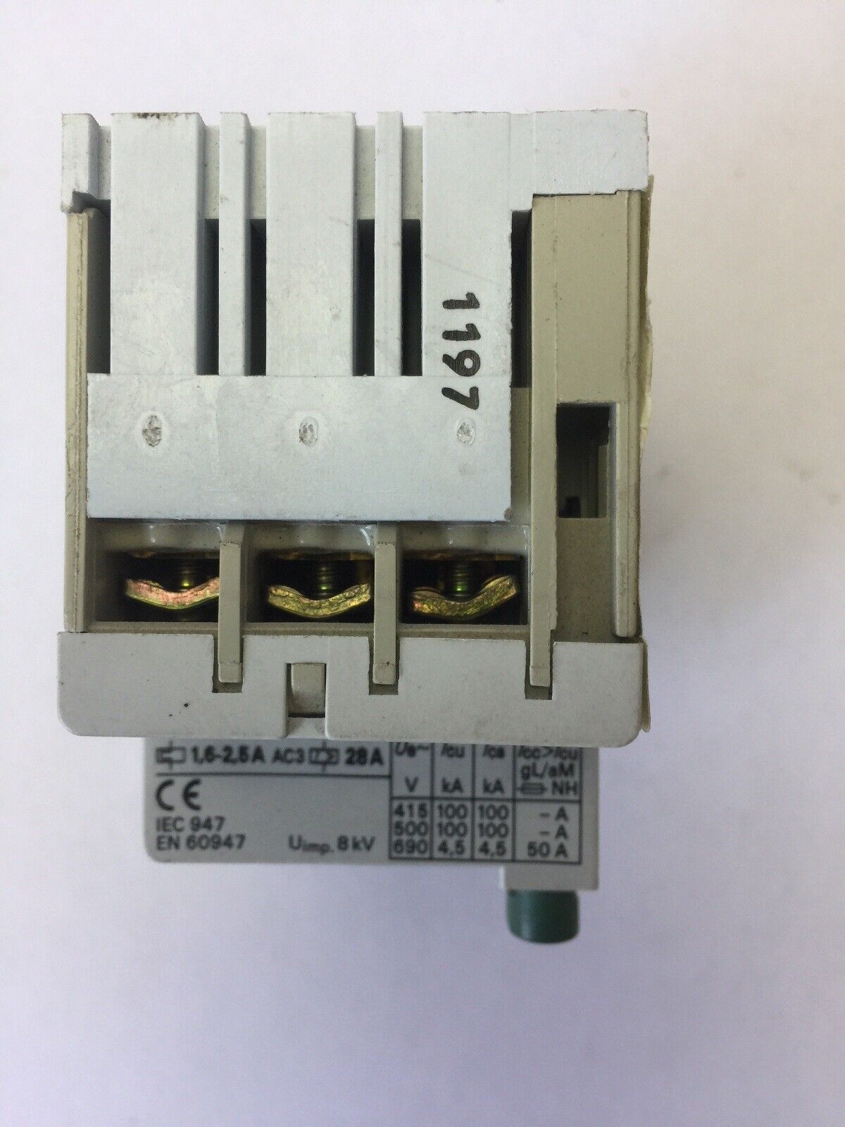 ALLEN BRADLEY 140-MN-0250 MANUAL MOTOR STARTER 600V 3 PH 1.5 HP SER C 1.6-2.5A