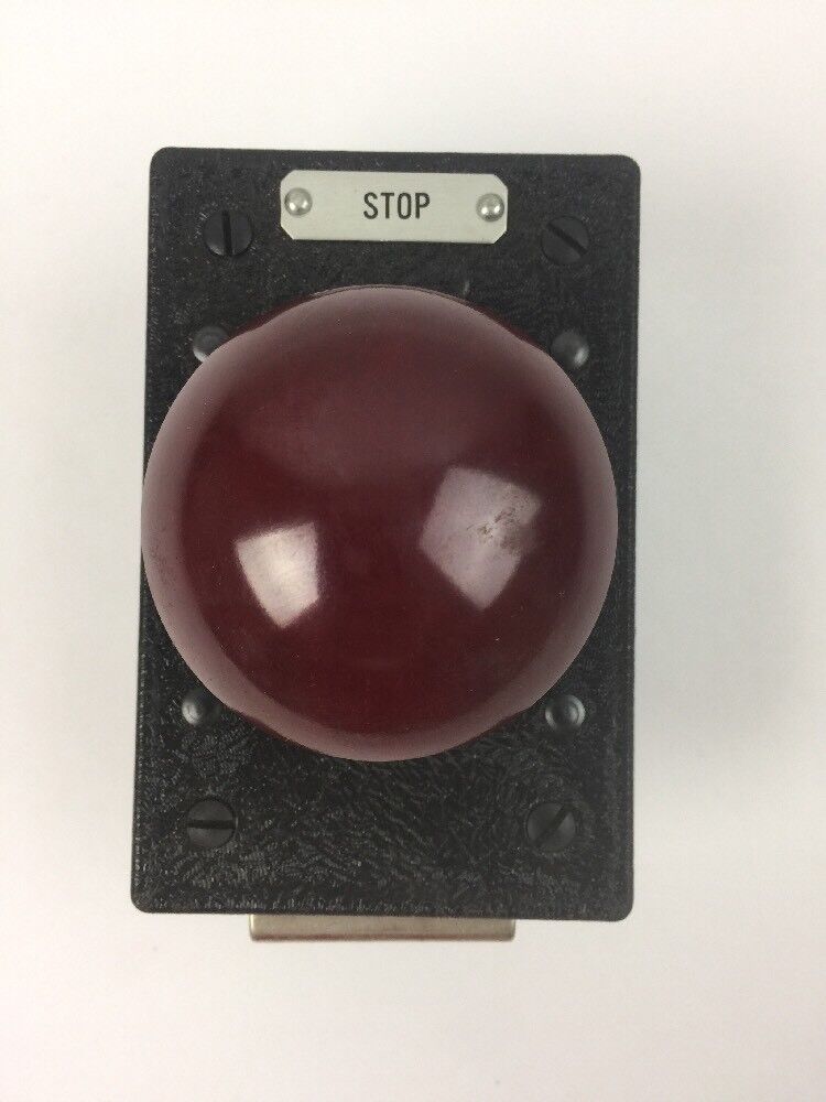 REES 1981 STOP CONTROL UNIT MUSHROOM PUSH BUTTON