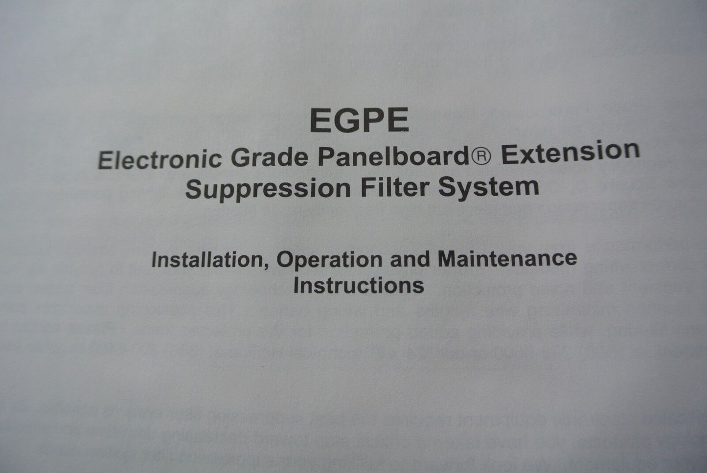 CURRENT TECHNOLOGY 900-0125-011 / EGPE80 PANELBOARD EXTENSION SUPPRESSION FILTER