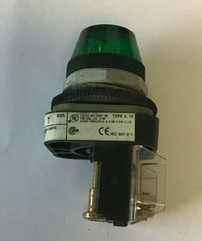 ALLEN BRADLEY 800T-Q24 GREEN LENS 30MM PILOT LIGHT 24VAC/DC SERIES T*(LOTOF4)*