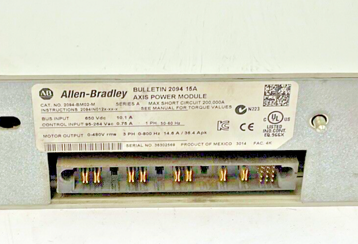 ALLEN BRADLEY 2094-EN02D-M01-S0 CONTROL MOD. / 2094-BM02-M POWER MODULE VER2.015