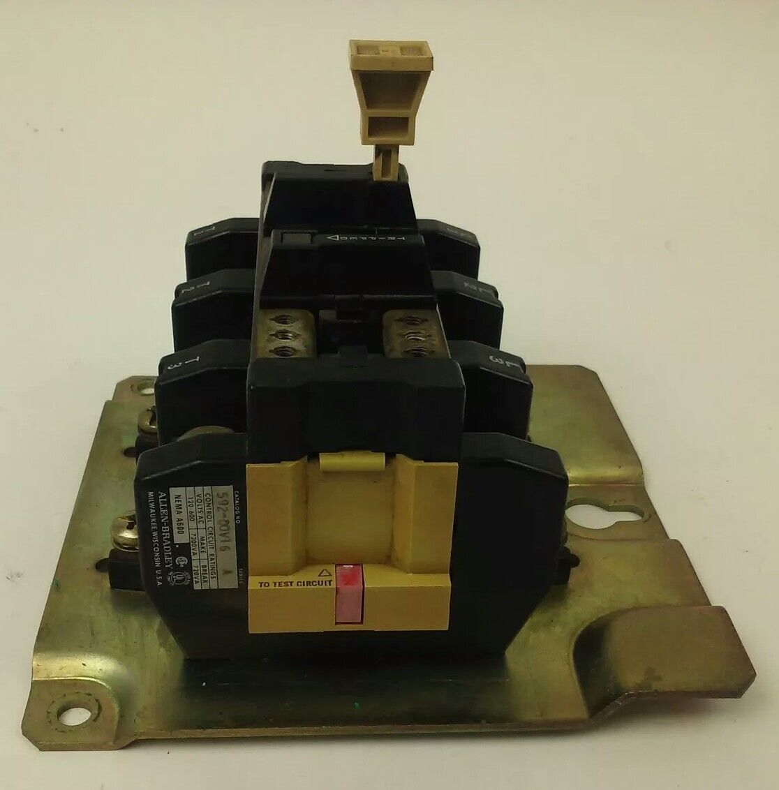 ALLEN BRADELY 592-DOV16 SERIES A OVERLOAD RELAY MISSING SCREWS, BOLTS, RELAY