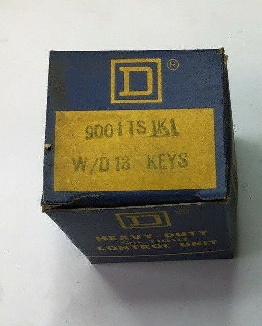 SQUARE D 9001 TS1K1 KEYED SELECTOR SWITCH W/D13 KEYS