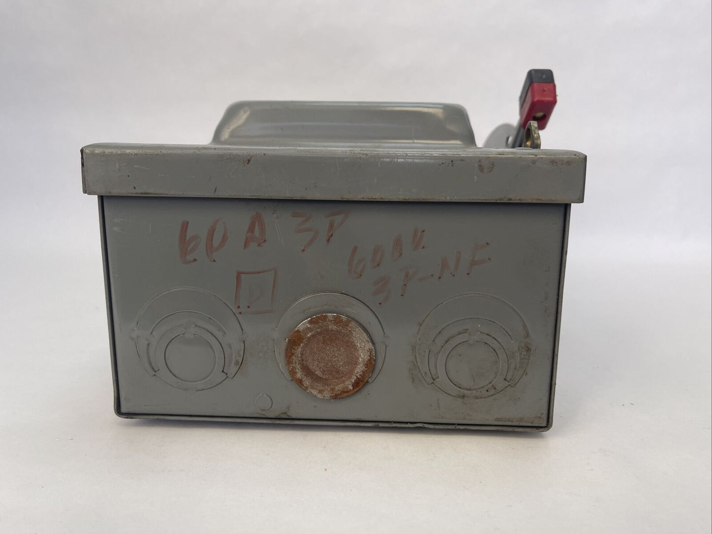 SQUARE D HU-362 NON-FUSIBLE SAFETY SWITCH 600VAC/DC 60AMP 3POLE 60HP SERIES D2