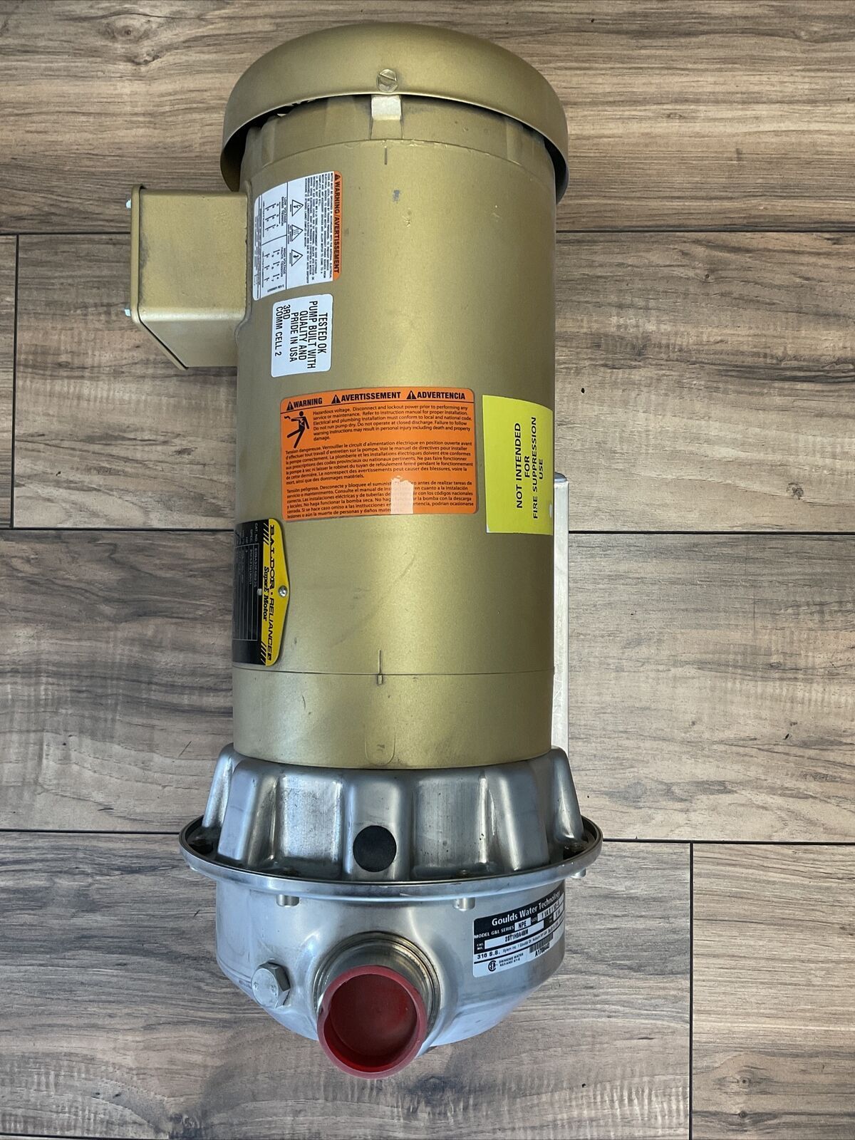 GOULD WATER TECHNOLOGY 2ST1H9A4BM NPE 1 1/4 X 1 1/2-6 PUMP E09A32E5BB2S 3HP
