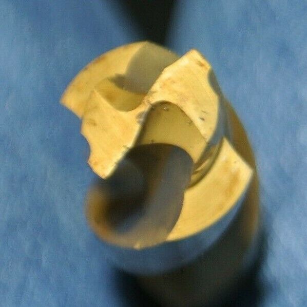 LOT of 4 / TANGED 3/4" 2-FLUTE DRILL BITS / REGROUND 1/2" - 3/4" STEP DRILL (?)