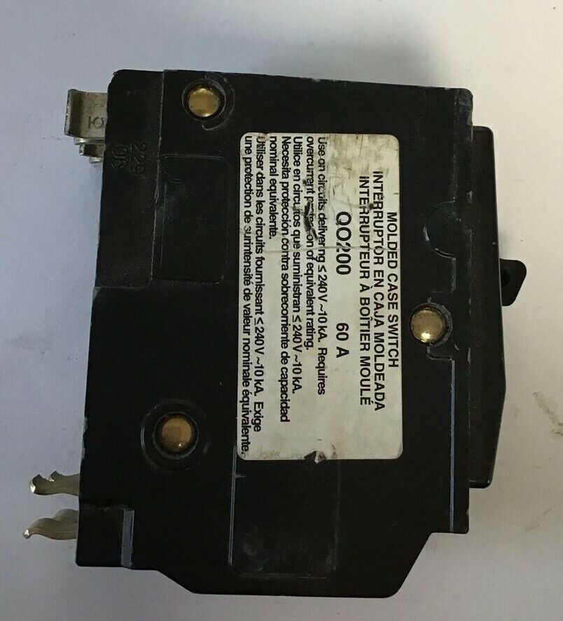 SQUARE D QO200 CIRCUIT BREAKER 60A 240VAC 2POLE