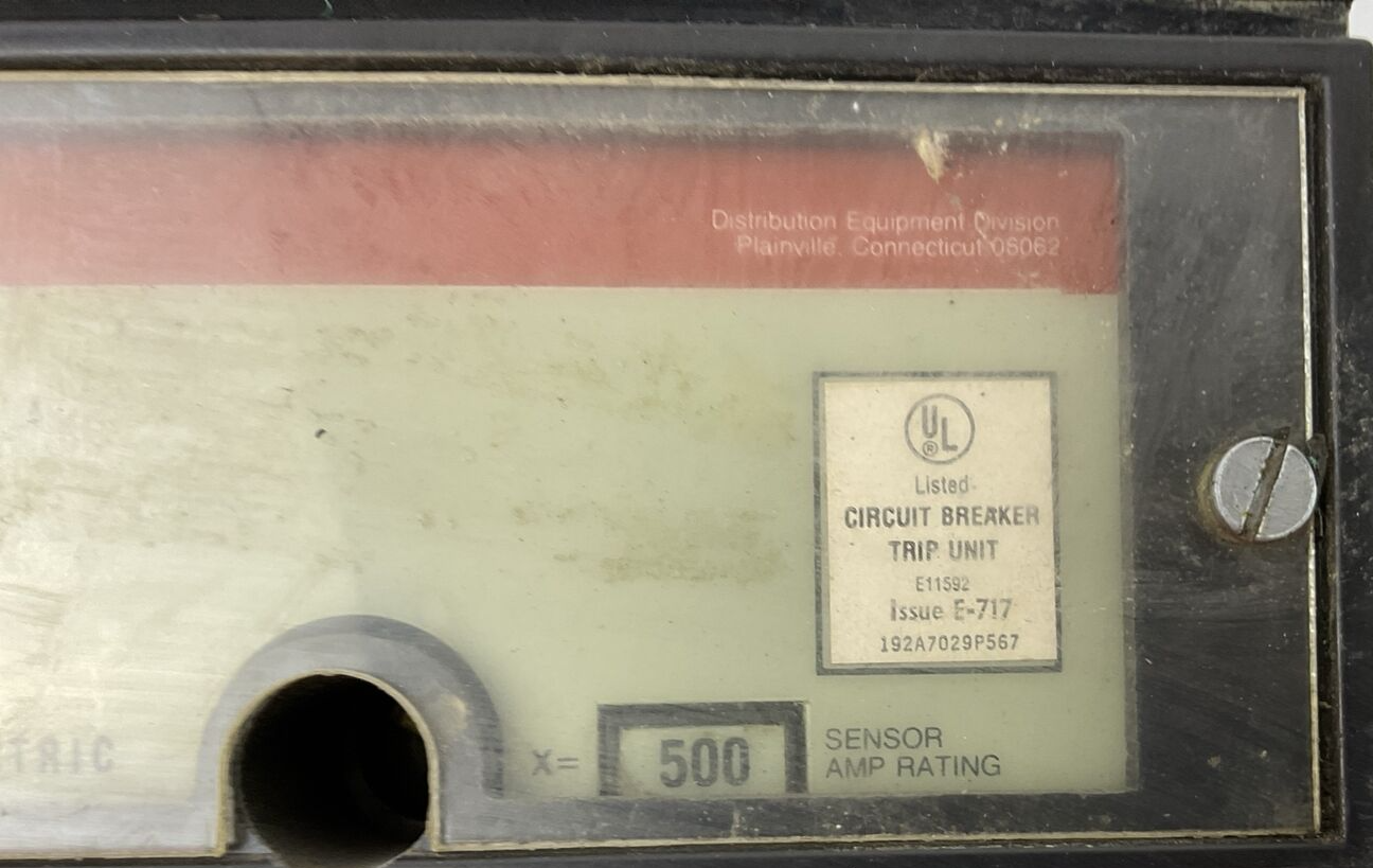 GE TJ4VF26 CIRCUIT BREAKER FRAME 600A 600VAC 3P MOD 5 MICRO VERSA TRIP T4VT 500A
