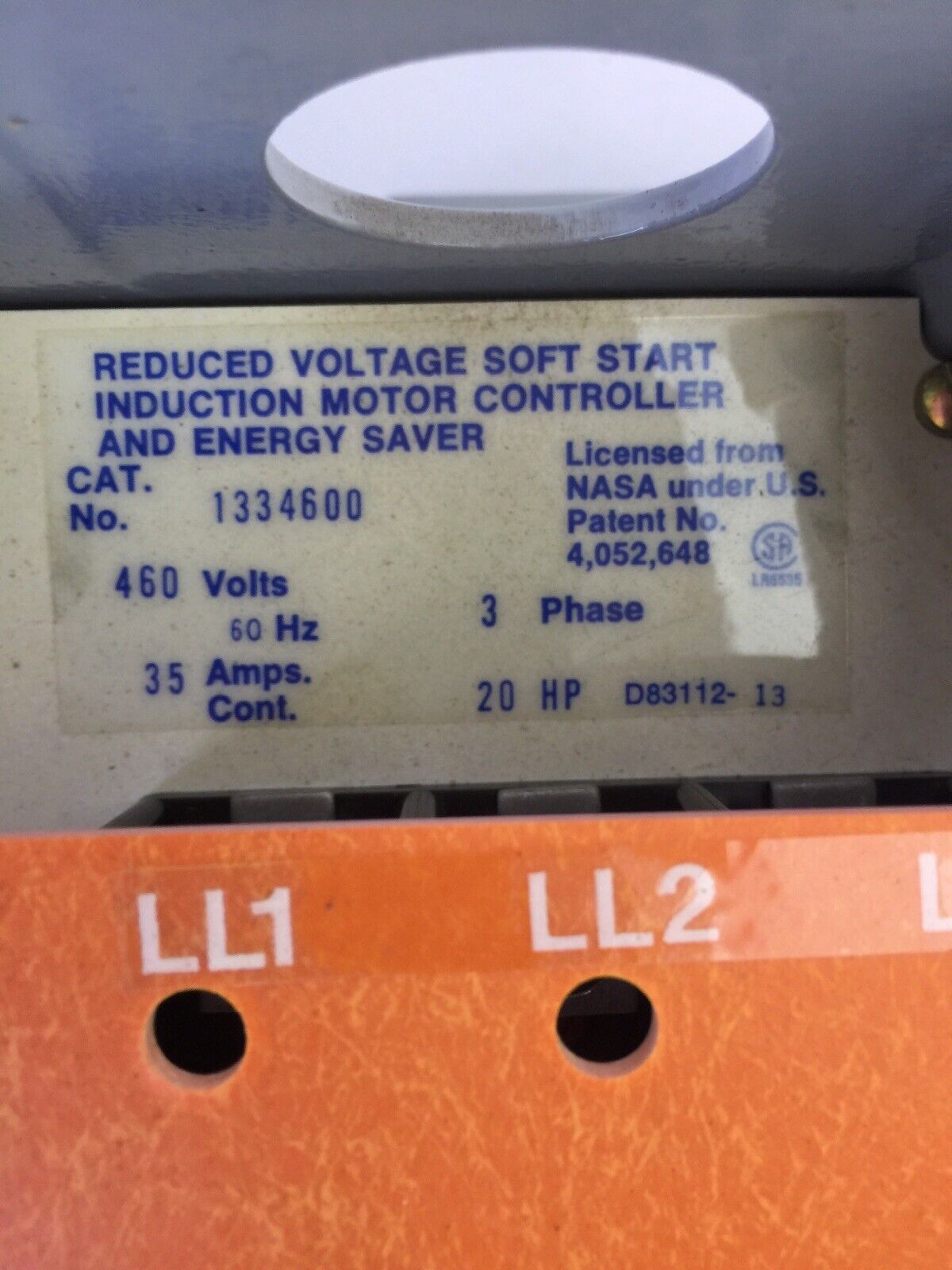 NORDIC ES-3 1334600 460V 60HZ 35AMP 20HP 3PHASE REDUCE VOLTAGE SOFT START
