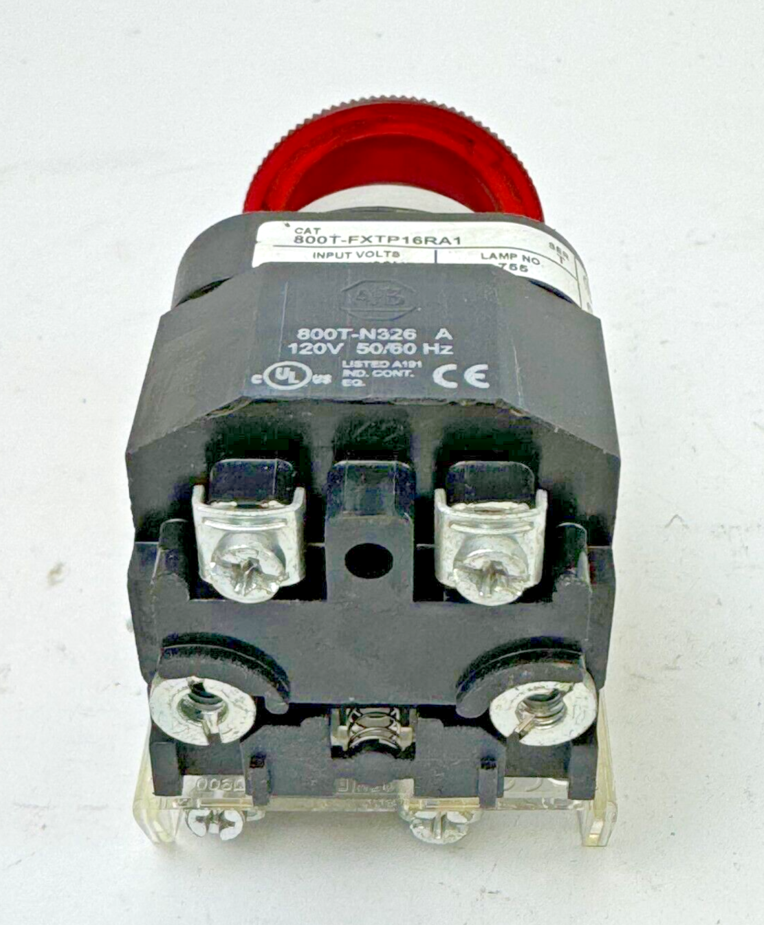 ALLEN-BRADLEY - 800T-FXTP16RA1 SER. T -RED MUSHROOM PUSH/PULL BUTTON W/ 800T-XA1