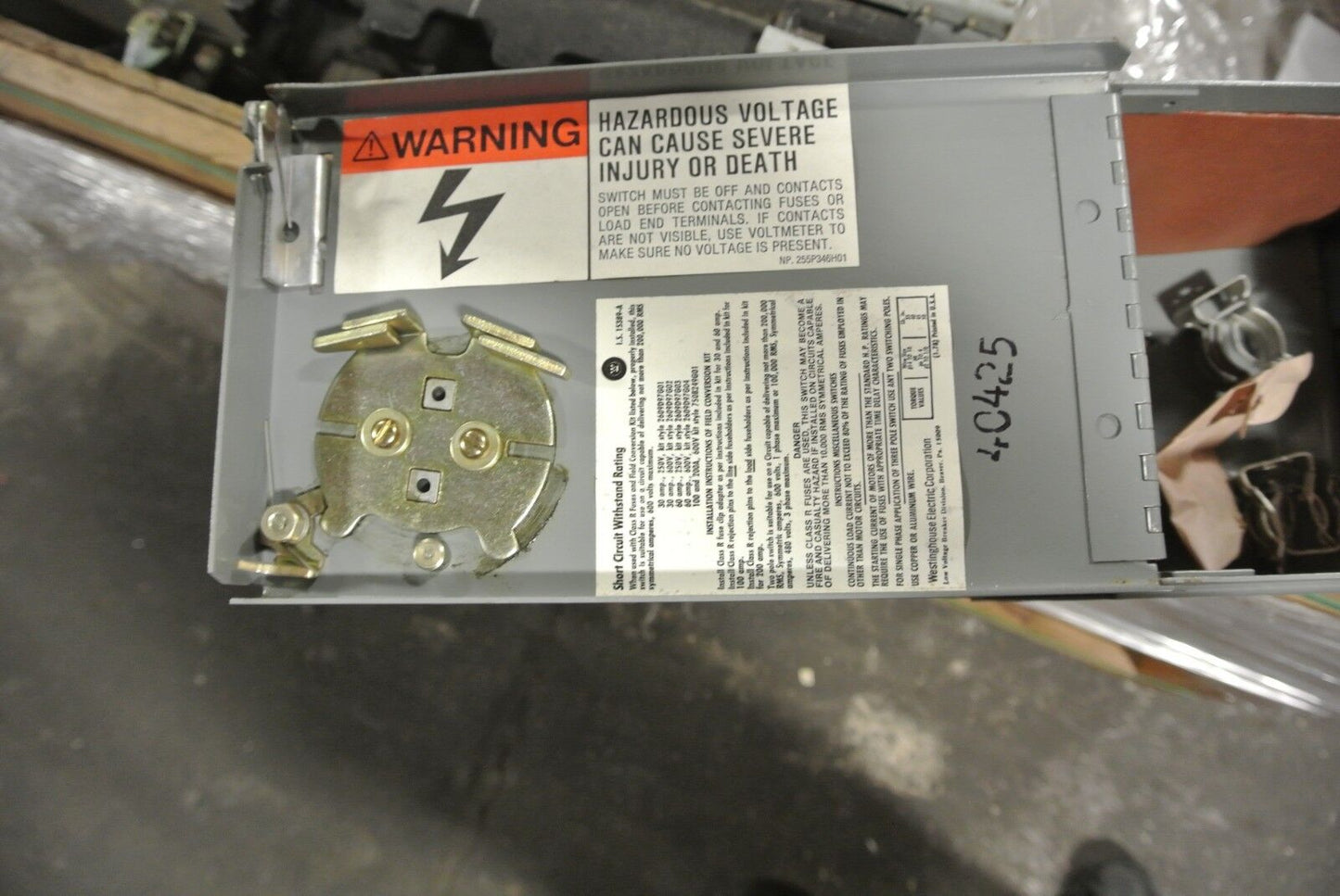 WESTINGHOUSE FDPT2622R - FDP UNIT / TWIN PANELBOARD SWITCH - 60A, 600V, 2-POLE