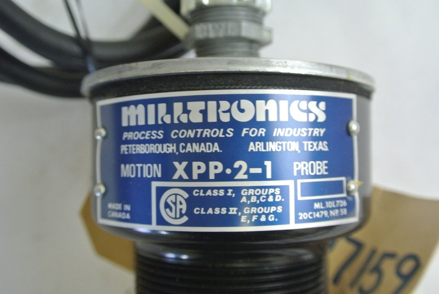 MILLTRONICS XPP-2-1 MOTION-SENSING PROBE / 3S-DSH-87159 - NEW SURPLUS