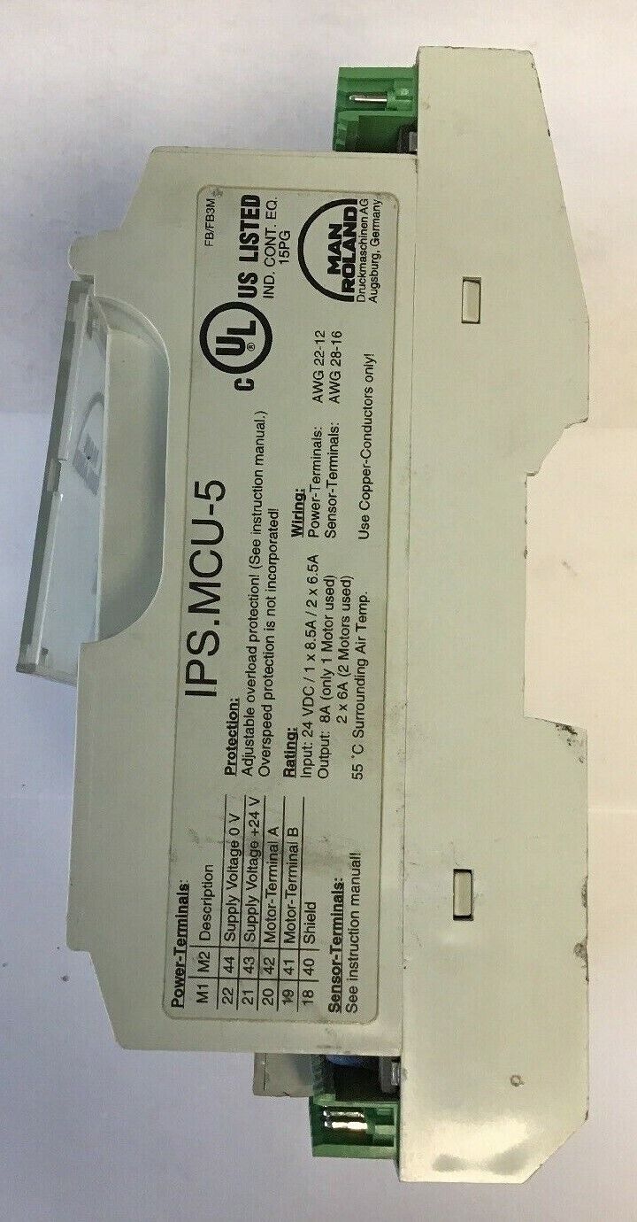 MAN ROLAND IPS.MCU-5 MOTOR CONTROL - 16.86959-0026 - Rev. A ***FOR PARTS***