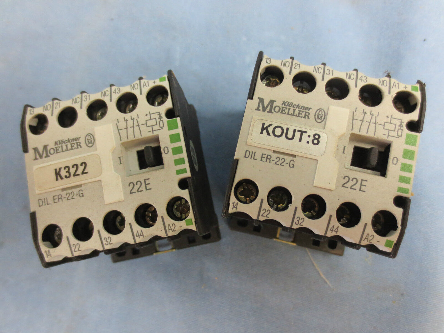 KLOCKNER-MOELLER DIL ER-22-G CONTACTOR RELAY - LOT of 2
