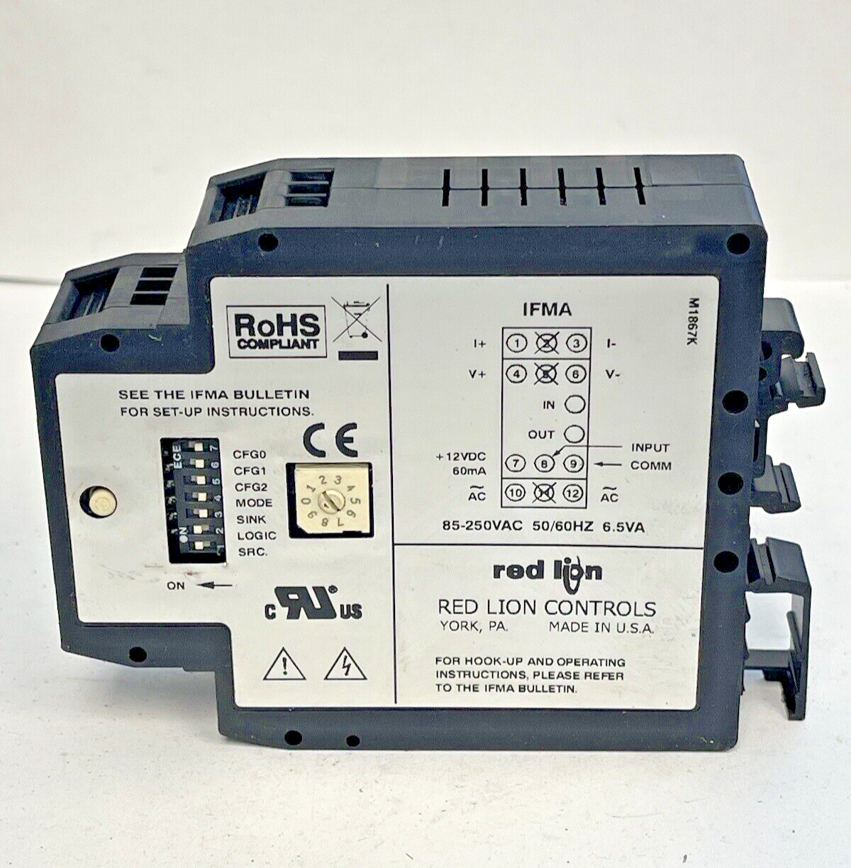RED LION / ROHS - IFMA0065 - FREQUENCY TO ANALOG CONVERTOR-12VDC 60MA 85-250VAC
