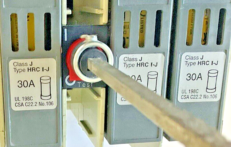 ABB OS 30AJ12 GENERAL PURPOSE SWITCH 600VAC 30A W/ LPJ-30SP FUSE(3)