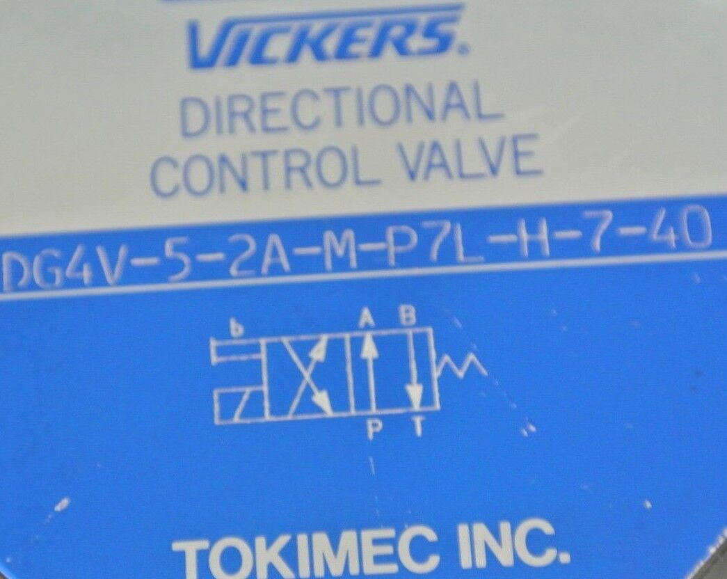TOKIMEC / VICKERS DG4V-S-2A-M-P7L-H-7-40 DIRECTIONAL CONTROL VALVE / 24VDC COIL