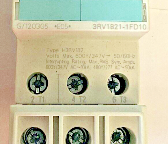 SIEMENS 3RV1821-1FD10 COMBINATION MOTOR CONTROL 5A