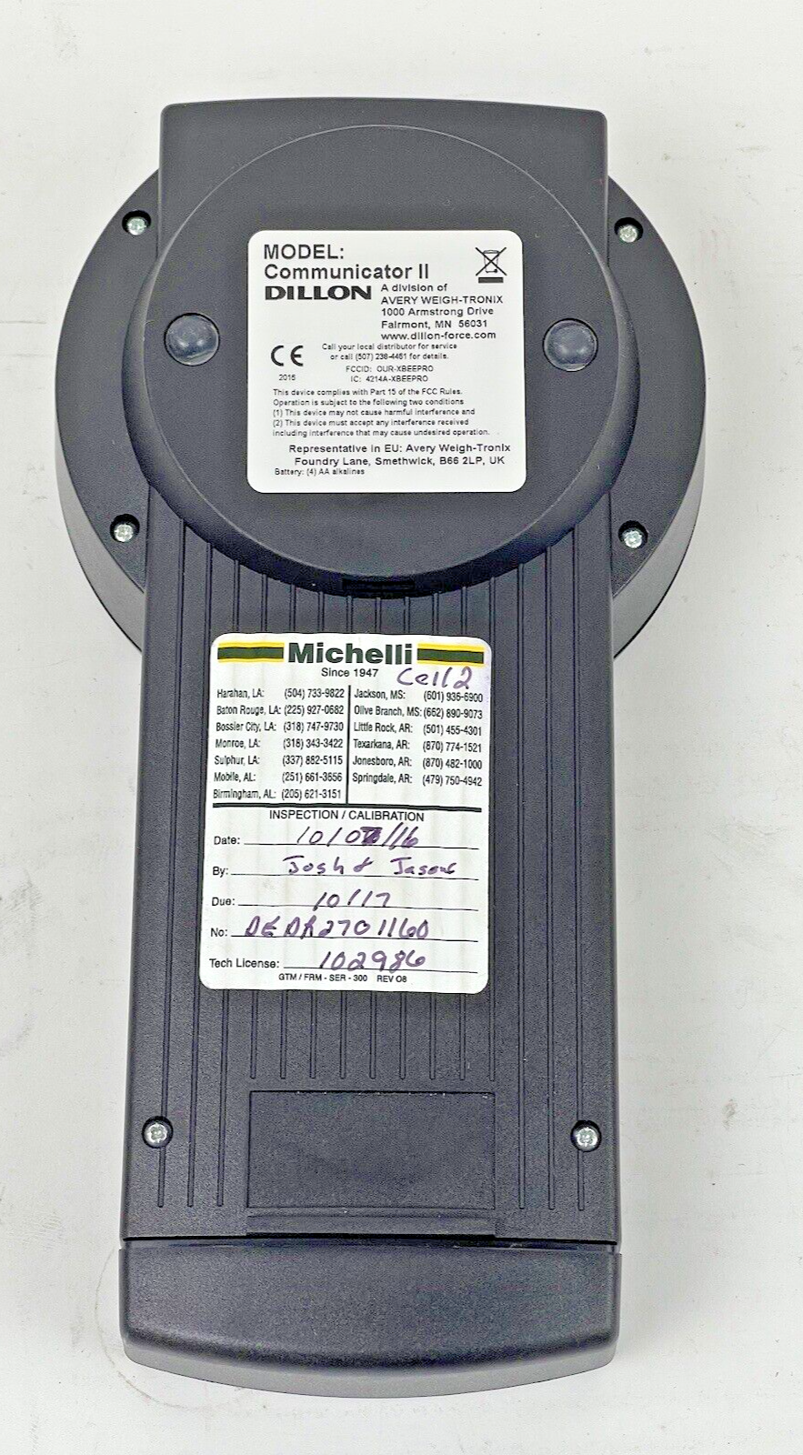 DILLON - AWT30-500186 - Communicator II Radio Remote For EDXtreme - DYNAMOMETER