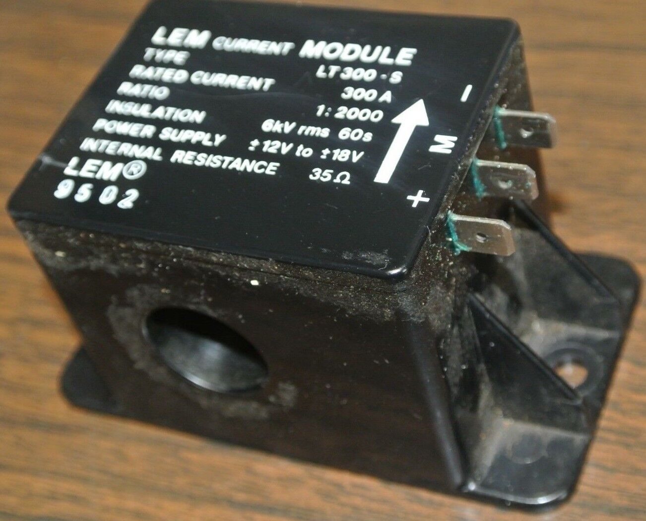 LEM LT300-S CURRENT MODULE / 300A / 1:2000 RATIO / INTERNAL RESISTANCE 35OHM