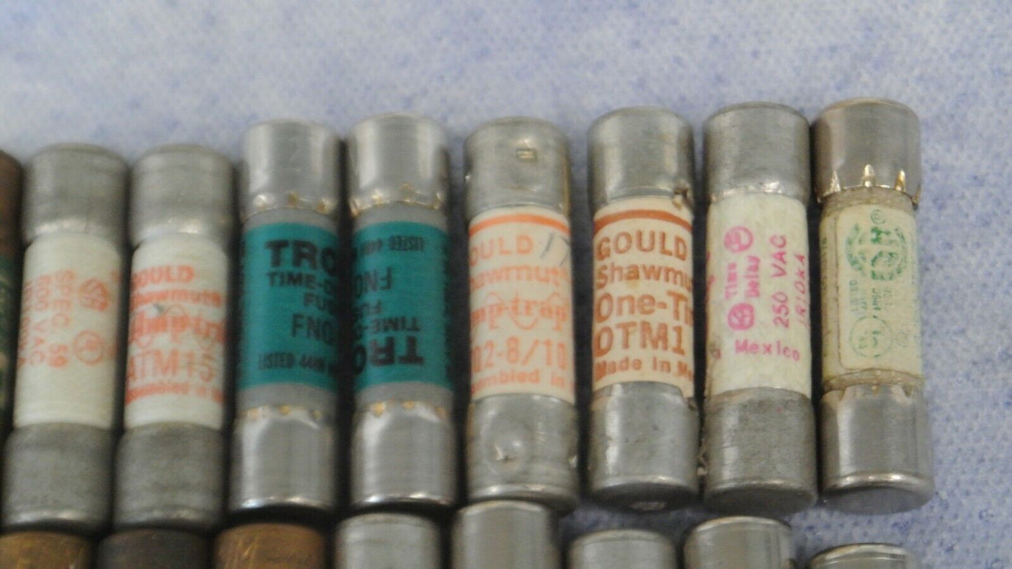 LOT of 20 ASSORTED MIDGET FUSES 3/10A to 30A / SEE LIST BELOW / NEW SURPLUS
