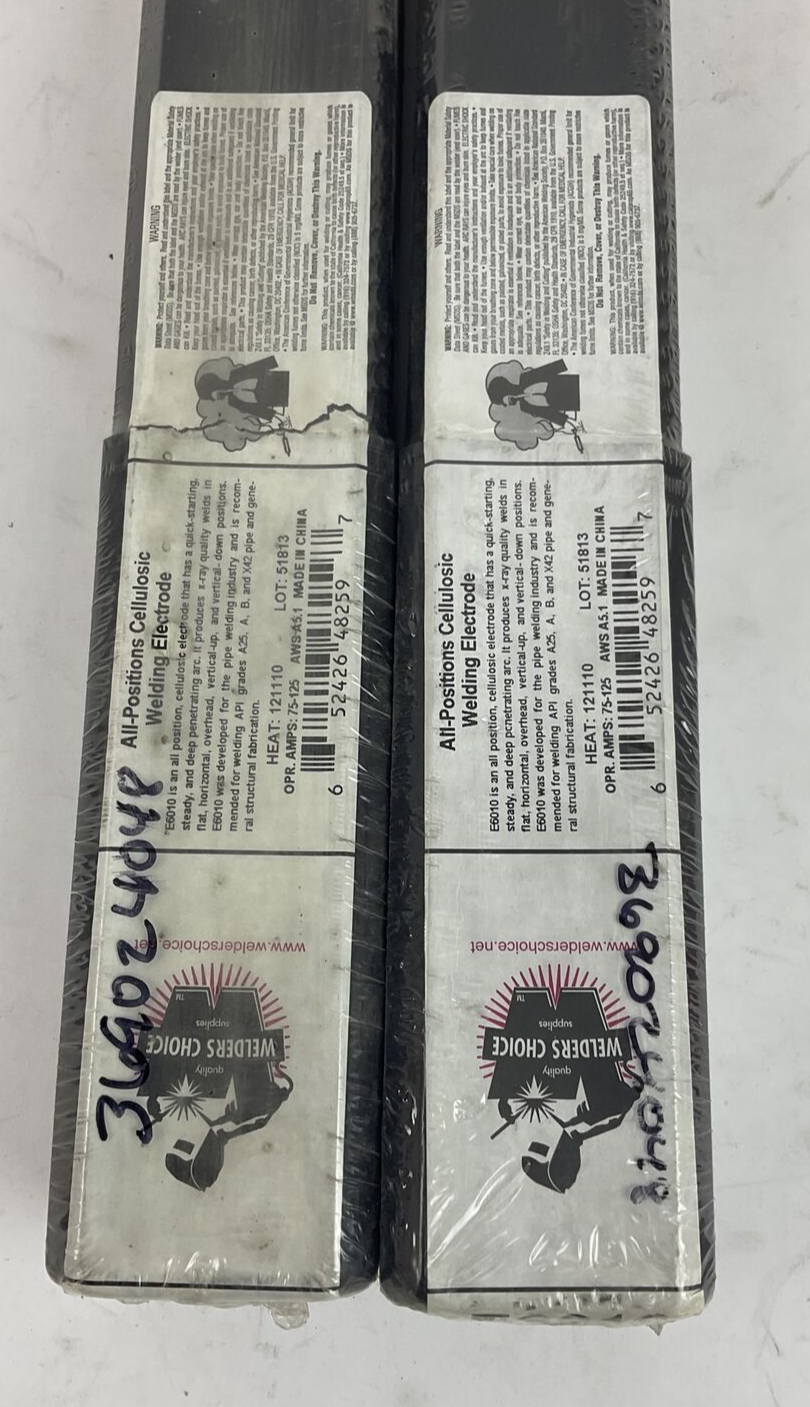 WELDERS CHOICE E6010-125-05P CELLULOSIC WELDING ELECTRODE 1/8IN ***LOTOF2***