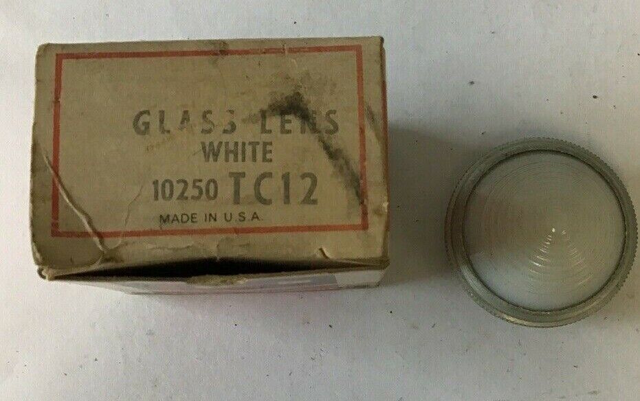 CUTLER HAMMER 10250 TC12 GLASS LENS WHITE 10250TC12 ***LOTOF2***
