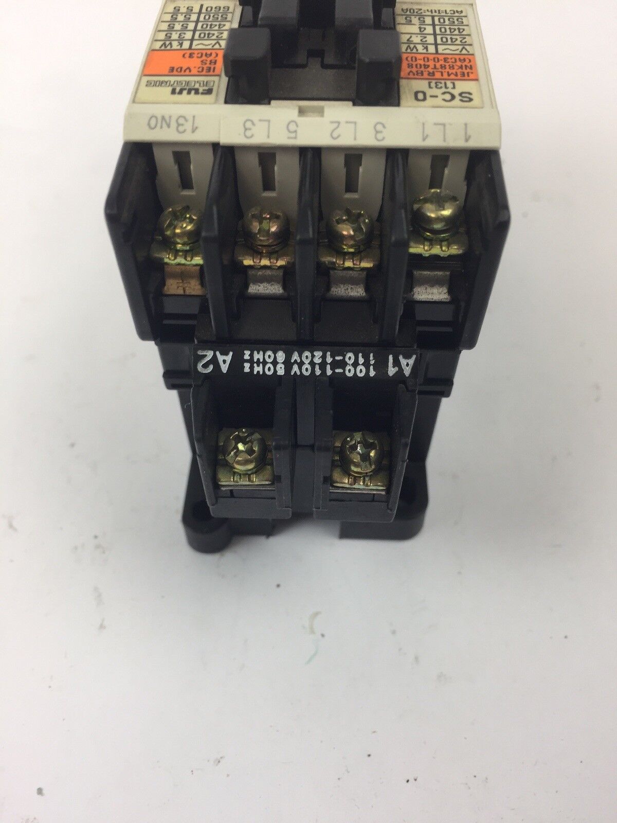 FUJI ELECTRIC 4NC0F0#10 TYPE SC-0 CONTACTOR 4NK0AJ TYPE TK-0N OVERLOAD RELAY