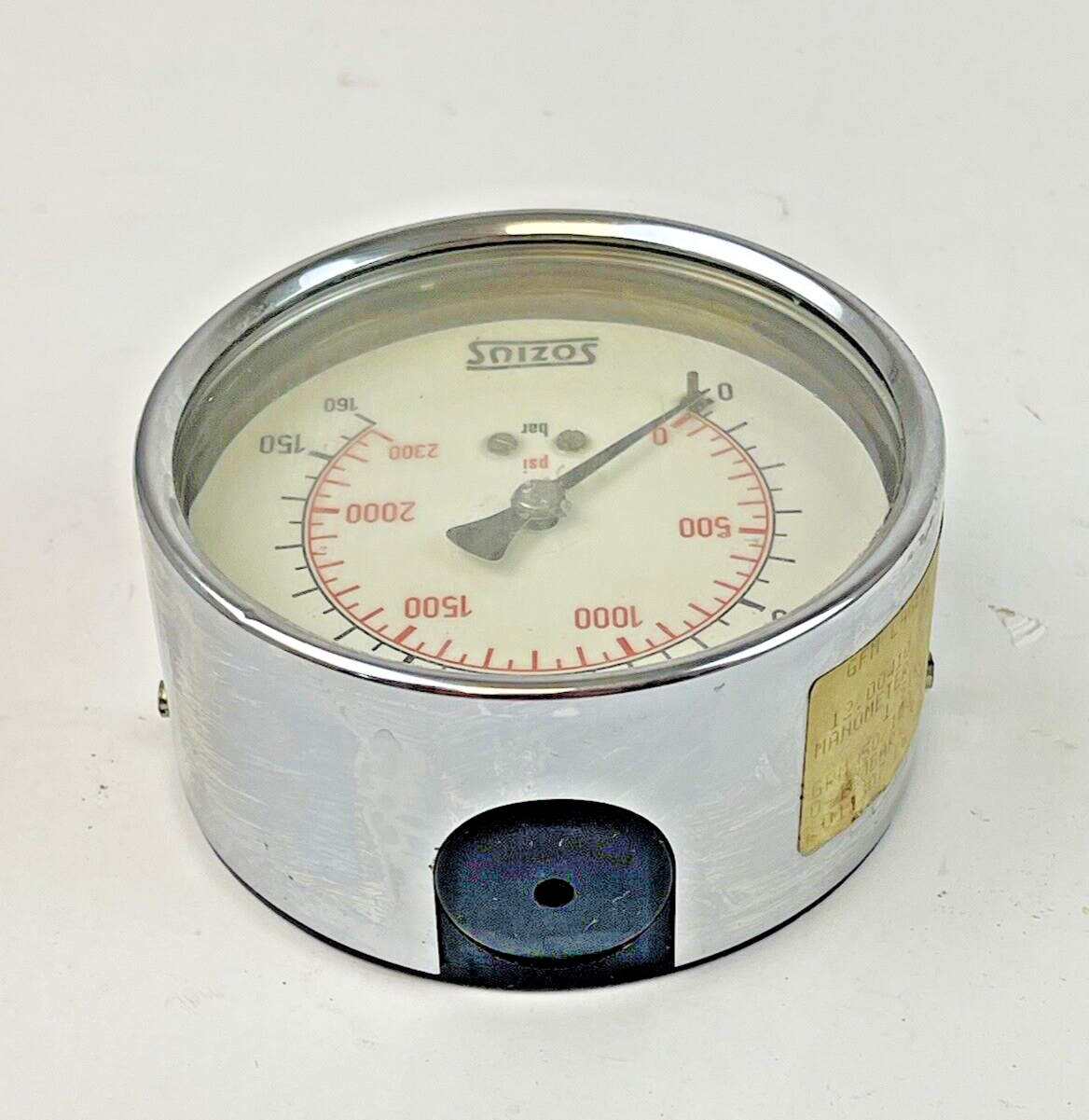 SOZIUS - GRM-150/10 - LIQUID GAUGE - 4" DIAMETER, 3/4" NPT BOTT CONN, 0-2300 PSI
