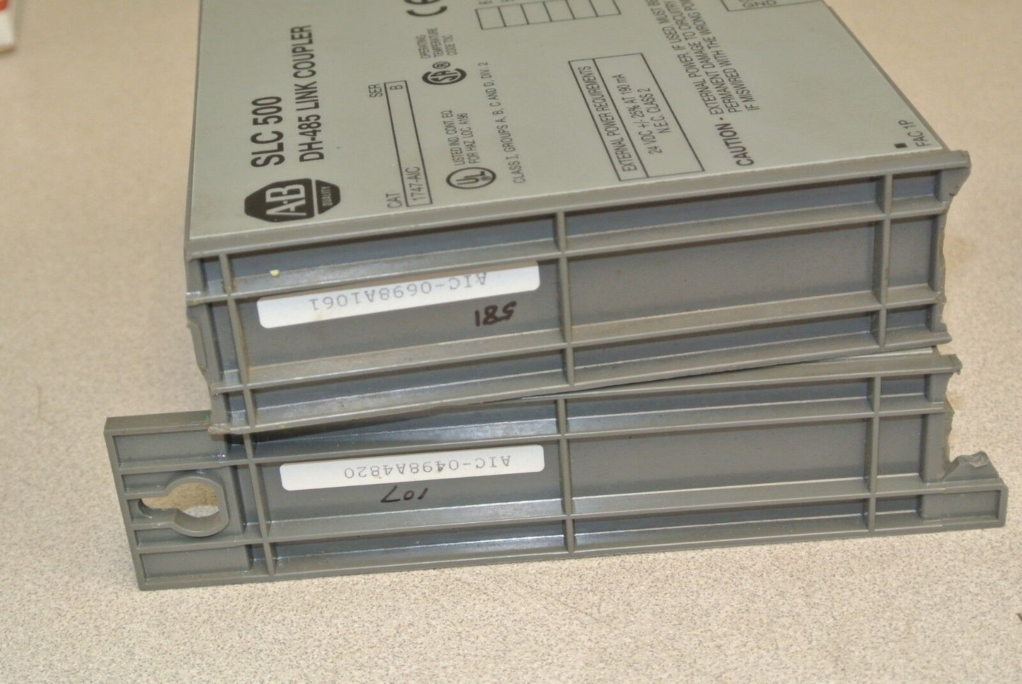ALLEN-BRADLEY 1747-AIC / SLC500 / DH-485 LINK COUPLER - LOT of 2