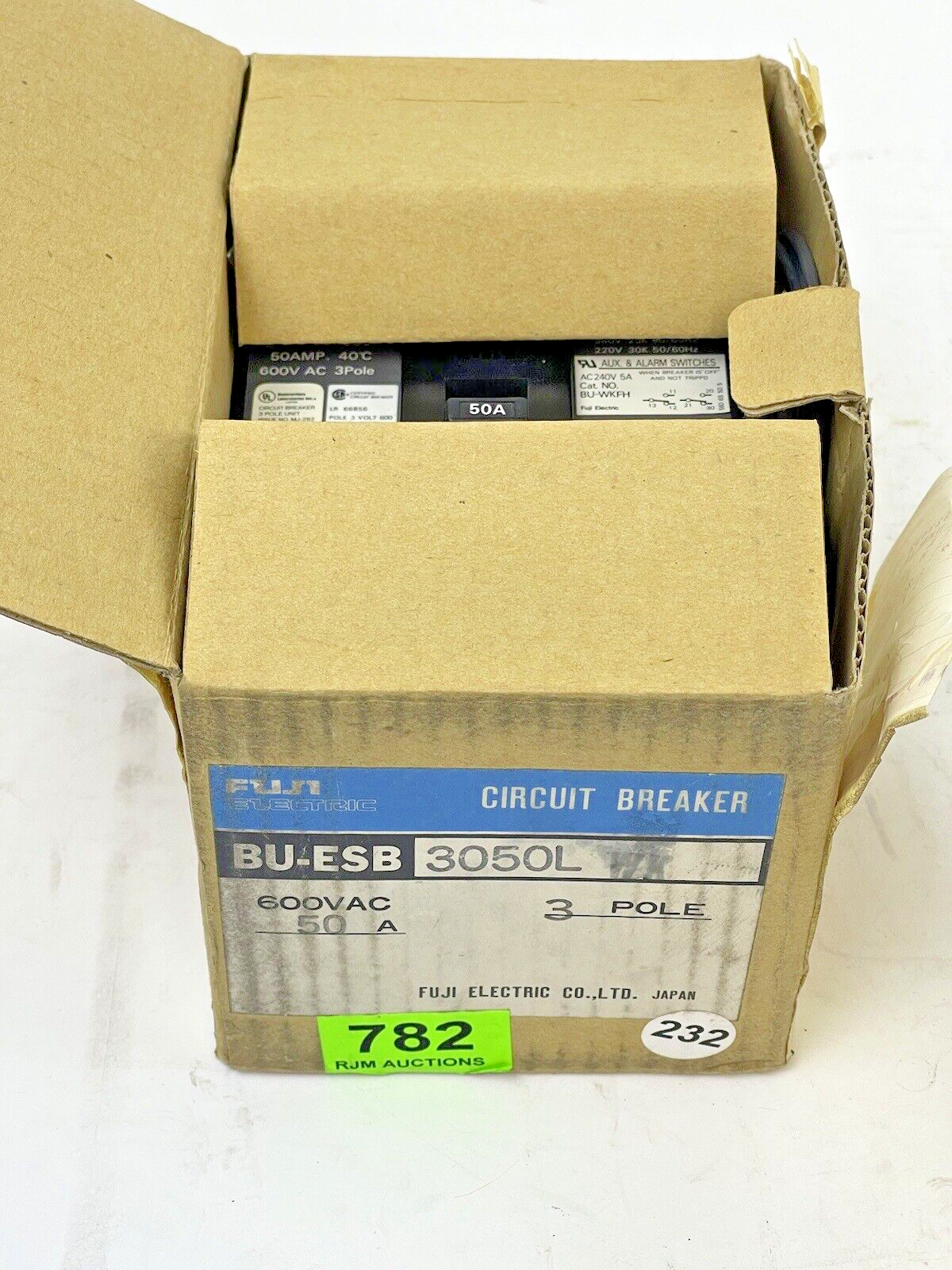 FUJI - BU-ESB3050L - CIRCUIT BREKER - 50 AMP, 600 VOLT, 3 POLE, 10kA -BU-ESB3050