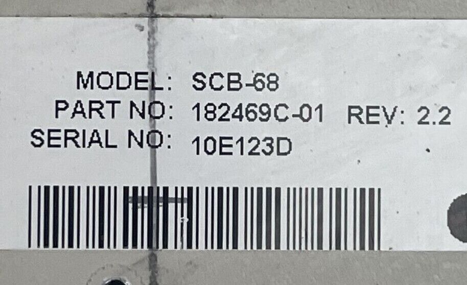 NATIONAL INSTUMENTS SCB-69 182469C-01 SHIELDED I/O BLOCK REV 2.2