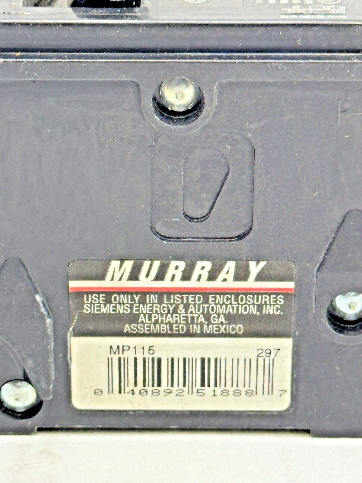 MURRAY *LOT OF 2*- MP115, 1 POLE, 15 A, 240 VAC CIRCUIT BREAKERS - NEW
