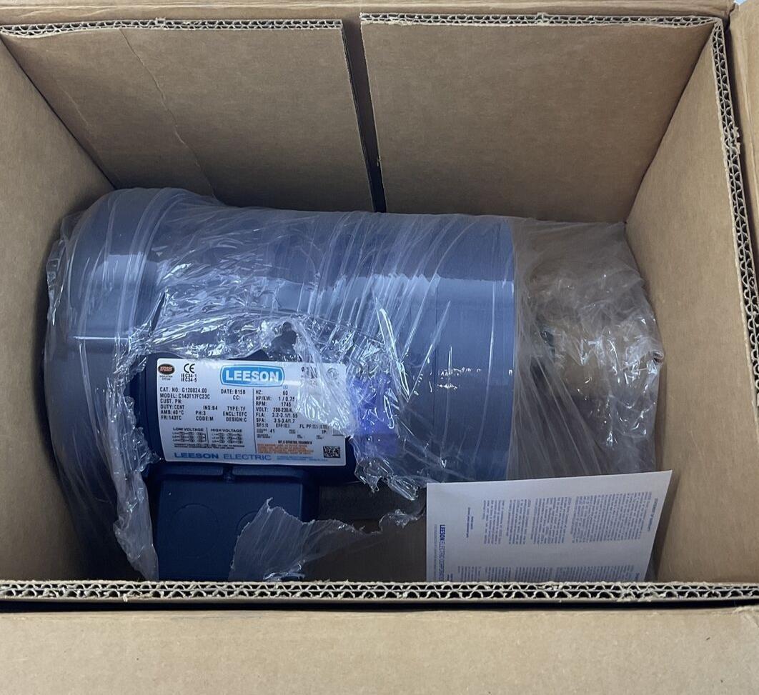 LEESON G120024.00 MOTOR C143T17FC23C 1745RPM 60HZ 1HP 460V FR143TC