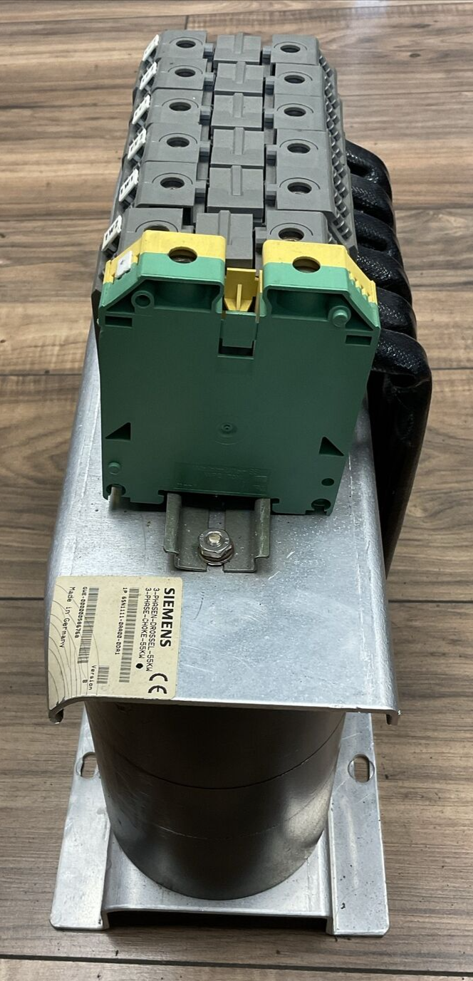 SIEMENS 1P 6SN1111-0AA00-0DA1 3PH CHOKE 55KW LINE REATOR VER B 3-PHASEN-DROSSEL