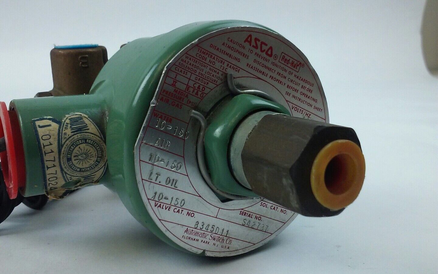 ASCO 8345D11 SOLENOID VALVE 110V 50 HZ 120 V 60 HZ 11 WATTS