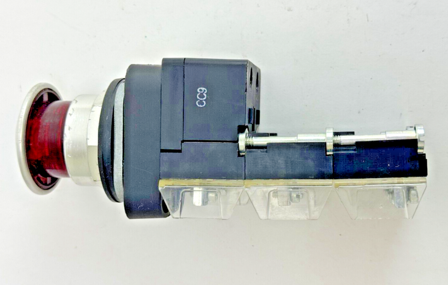 ALLEN-BRADLEY - 800T-FXTQH2RA5 SER. U - RED MUSHROOM PUSH/PULL BUTTON W/ BLOCK