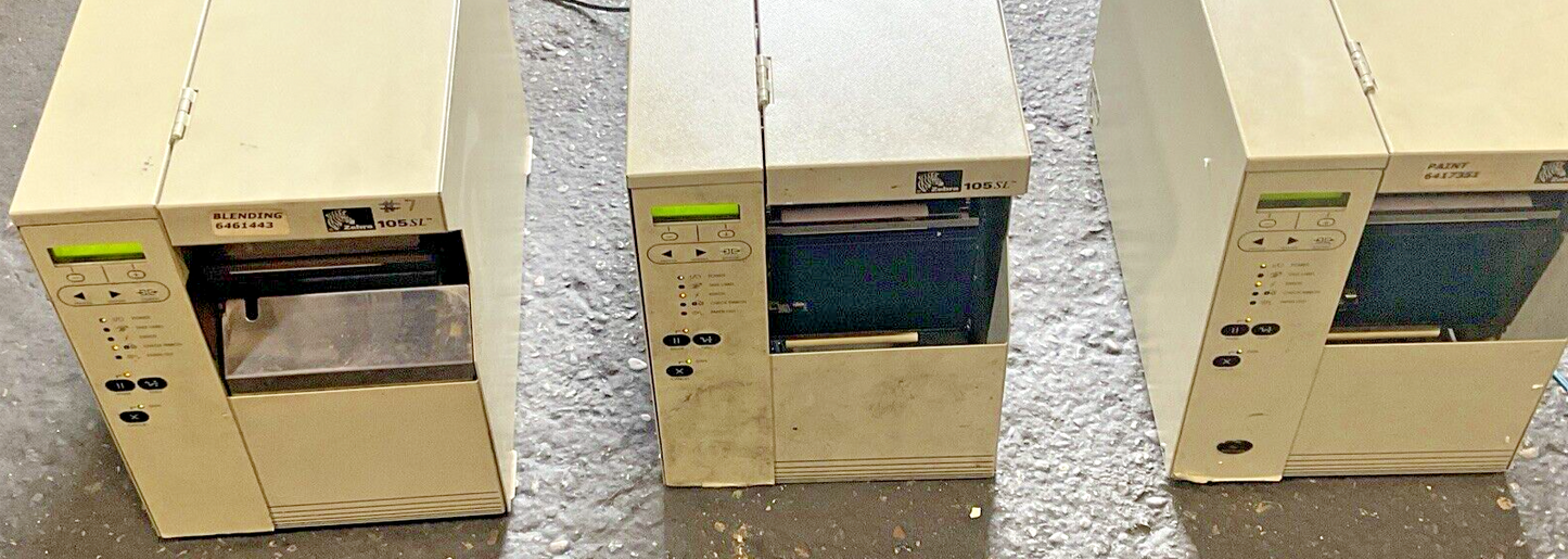 ZEBRA 105SL THERMAL PRINTER 90-264VAC 3A 200W 47-63HZ***PARTS ONLY***