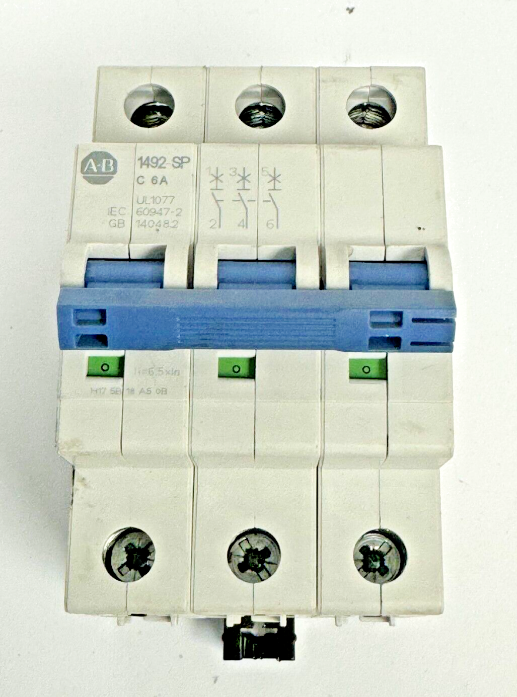 ALLEN-BRADLEY - 1492-SPM3C060 SER. D - CIRCUIT BREAKER - 3 P, 6 A, 277 V