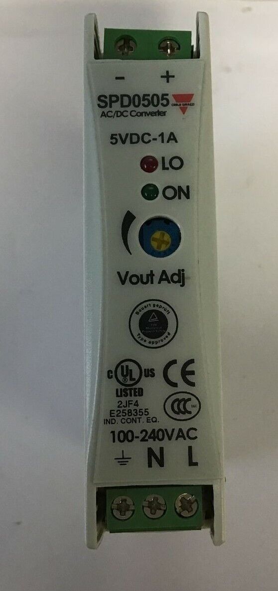 CARLO GAVAZZI SPD05051 AC/DC CONVERTER 5VDC-1A 100-240VAC