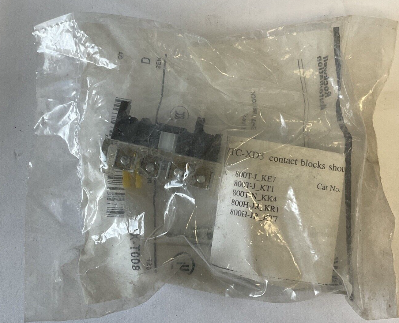 ALLEN BRADLEY 800T-XA SHALLOW BLOCK 1N0-1NC SER.D