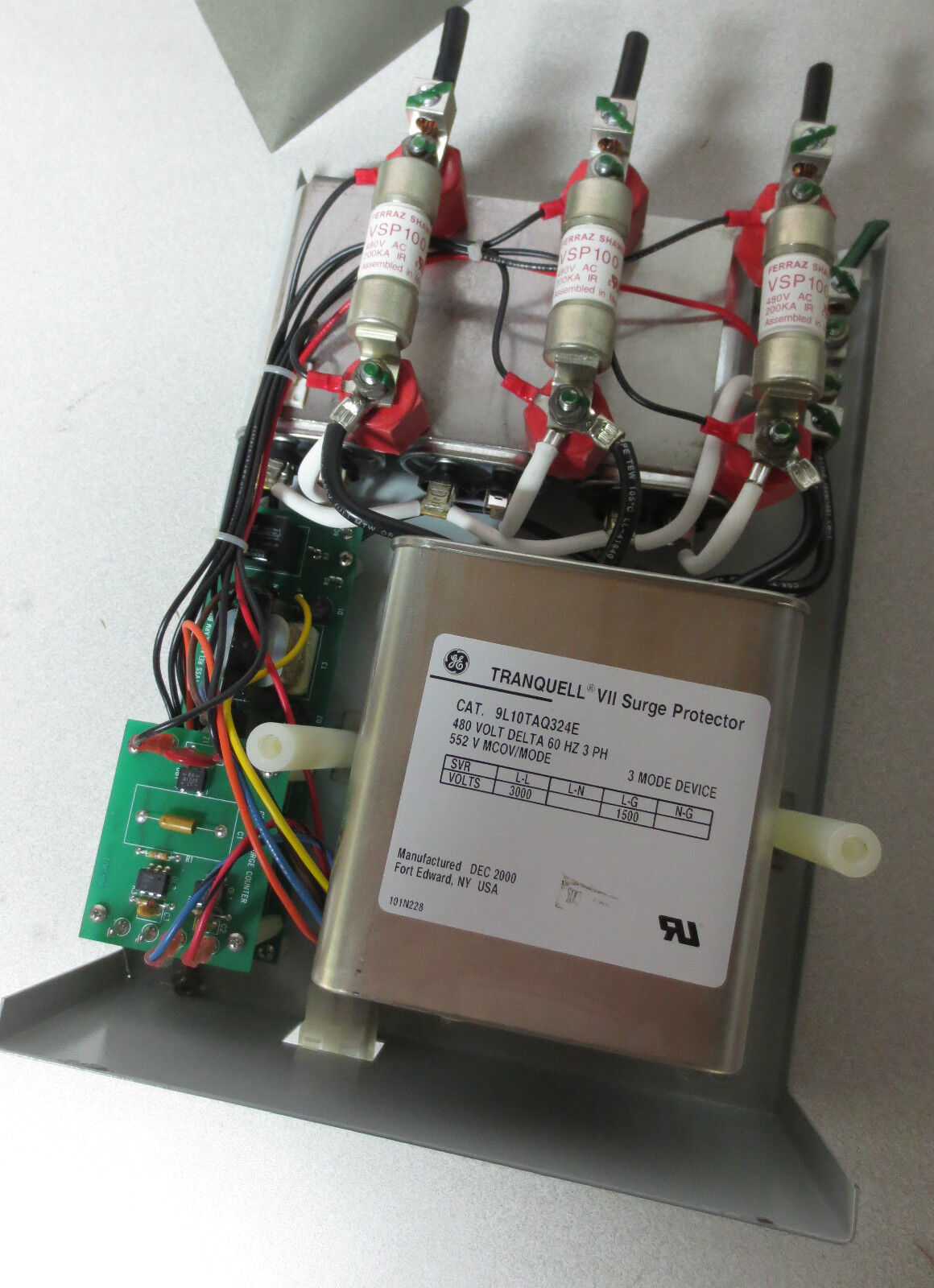 GE 9L10JAQ324ECA TRANSIENT VOLTAGE SURGE SUPPRESSOR 480V TRANQUELL VII -NO COVER