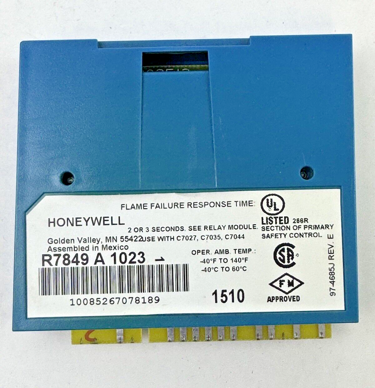 HONEYWELL - RM7823 A 1016 - ULTRAVIOLET FLAME AMPLIFIER - BURNER CONTROL