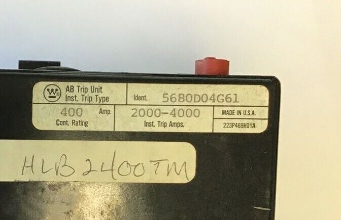 WESTINGHOUSE HLB2400T TRIP UNIT 400A 2000-4000 TRIP AMPS