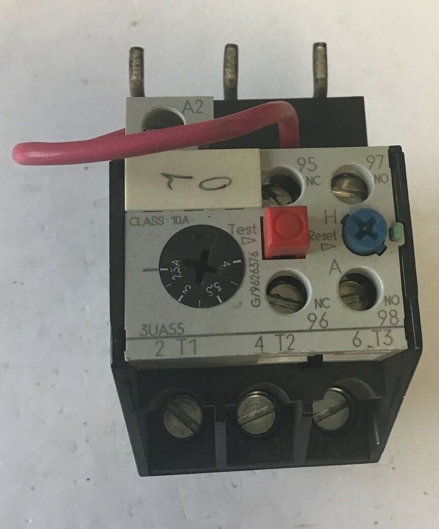 SIEMENS 3UA5500-1E RELAY 2,5-4A 600VAC