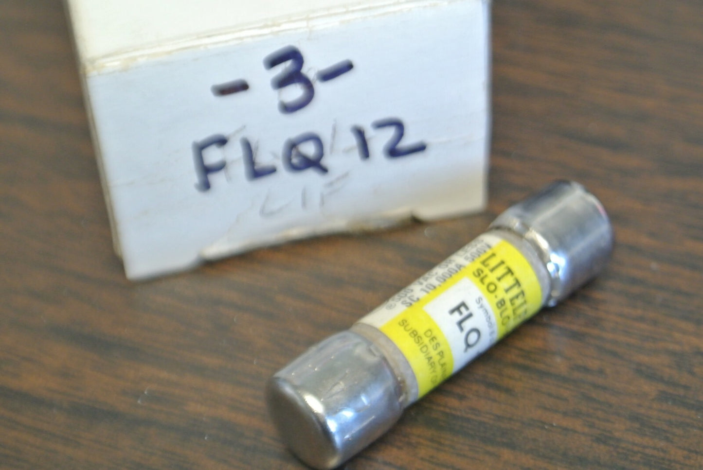 LOT of 3 / LITTELFUSE FLQ-12 SLO-BLO FUSE / 12A / 500V / NEW SURPLUS / FLQ12